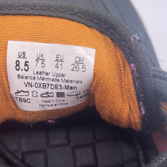 VANS x Captain Fin Fairhaven SF Skate Shoes Mid  Leather Black Mens 8.5 - Picture 8 of 8